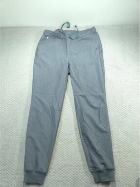 FIGS Jogger Scrub Pants L Womens Gray Technical Collection Medical PO 1103115